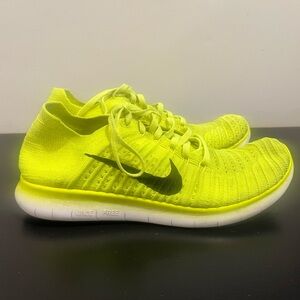 Nike Free RN Flyknit (842546-700) Volt Yellow Running Shoes Women Size 8